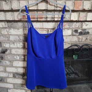 Torrid Electric Blue Fancy Spaghetti Strap Women's Shirt 2XL